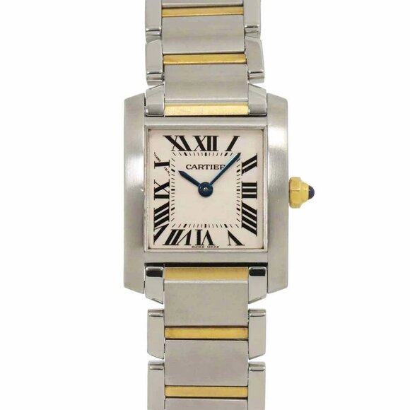 Cartier Tank Francaise SM W51007Q4 YG Quartz Cream Dial Ladies 90278798 - Picture 1 of 7